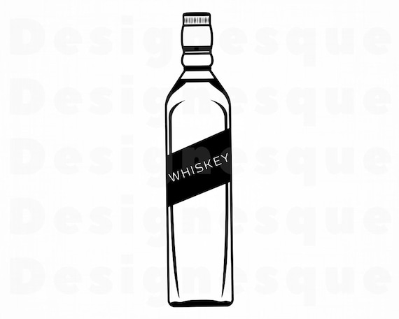 Download Whiskey Svg Whiskey Bottle Svg Alcohol Svg Whiskey Clipart Etsy