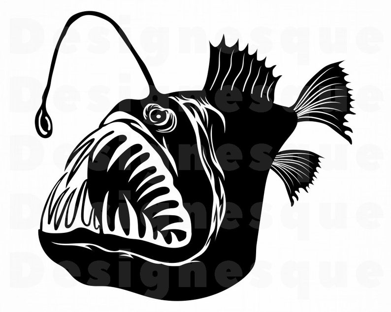 Download Anglerfish SVG Angler Fish SVG Sea Creatures Svg ...