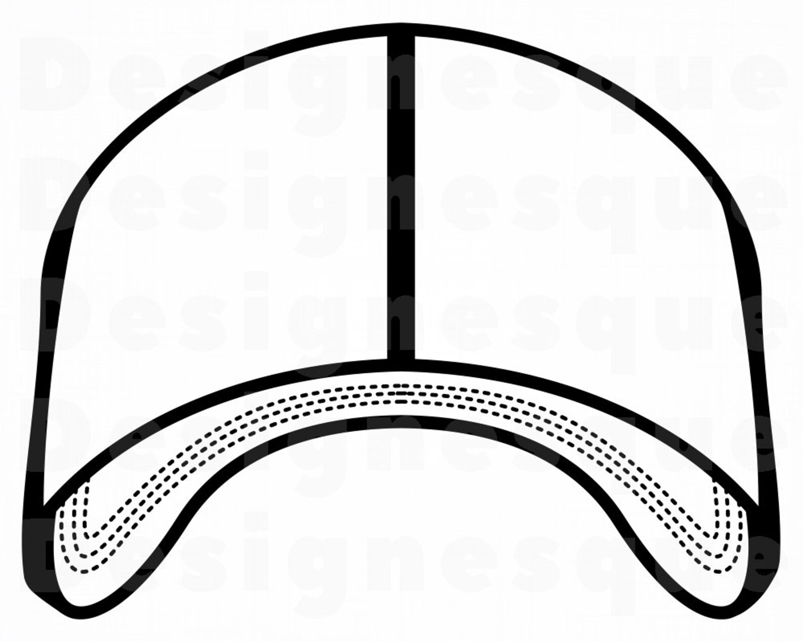 Cap Outline 3 SVG Baseball Cap SVG Hat Svg Cap Clipart Etsy