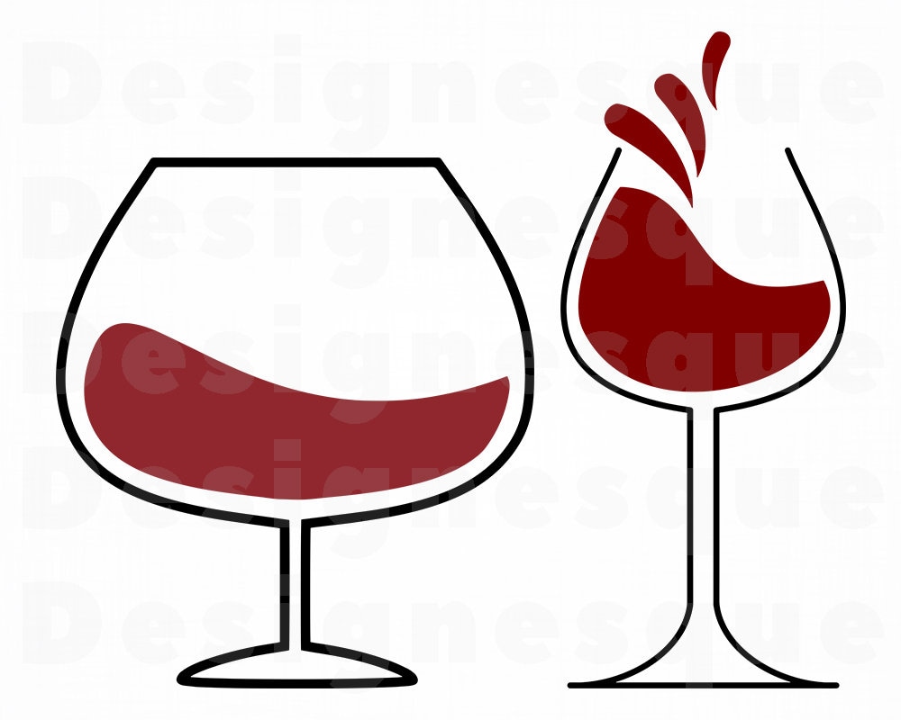Red Wine SVG, Wine SVG, Wine Glass Svg, Red Wine Clipart, Red W...