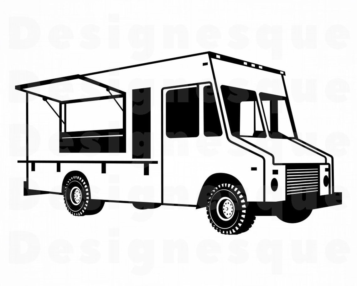Food Truck SVG Food Truck Clipart Food Truck Files for image 0