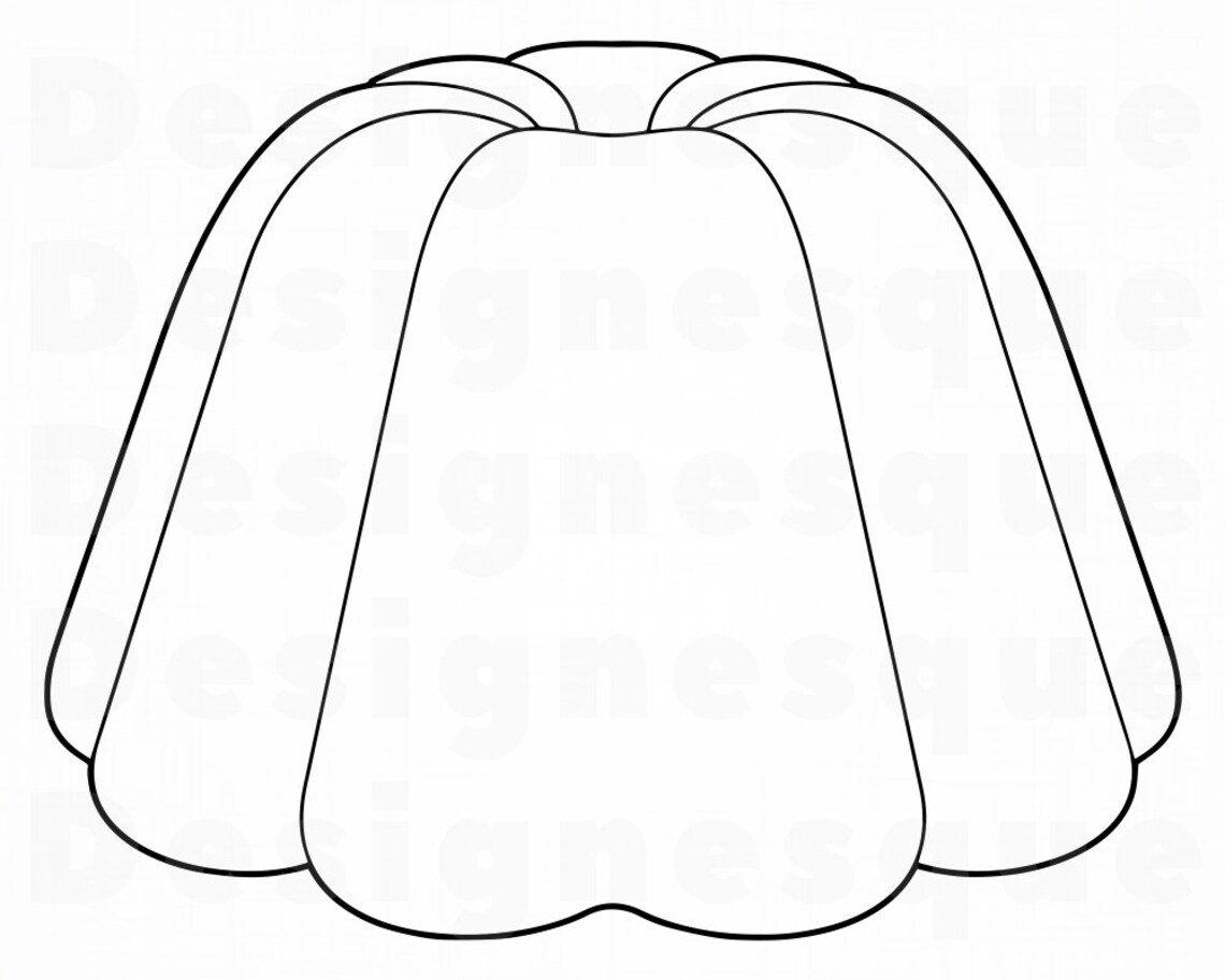 Jello Outline SVG Cooking Svg Jello Clipart Jello Files for | Etsy