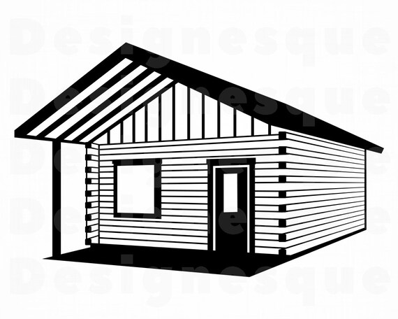 Log Cabin 2 SVG Log Cabin SVG Wood Cabin Svg Camping Svg | Etsy