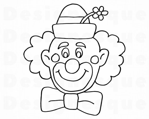 wallpapers Cute Clown Svg clown umriss svg clown svg clown cliparts clown dateien fur etsy