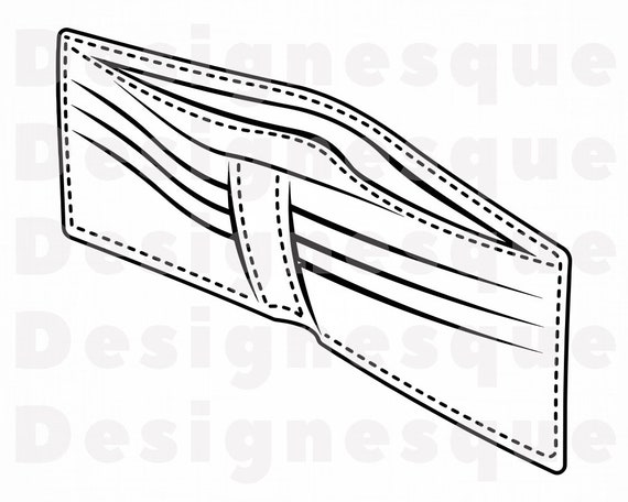 Download Wallet Outline 2 Svg Wallet Svg Money Svg Wallet Clipart Etsy