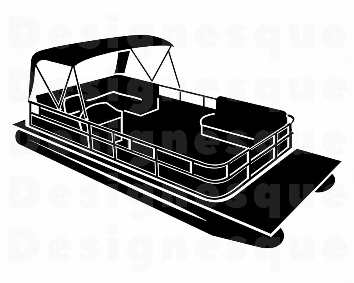 Pontoon Boat 4 SVG Pontoon Boat SVG Pontoon Boat Clipart Etsy