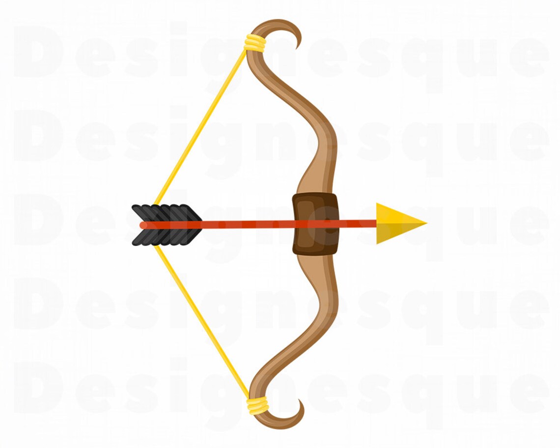 Bow and Arrow 2 SVG Bow and Arrow Clipart Bow and Arrow Etsy