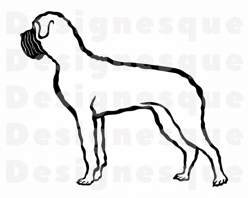 Mastiff 2 SVG Dog Svg Mastiff Clipart Mastiff Files for | Etsy