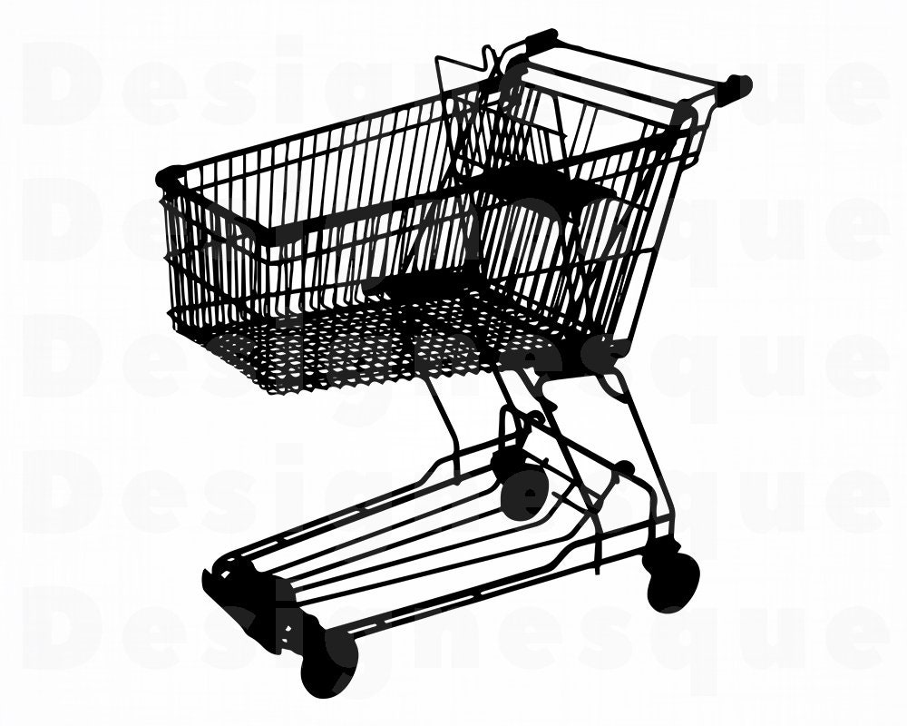 Shopping Cart 3 SVG Shopping SVG Shopping Cart Clipart Etsy
