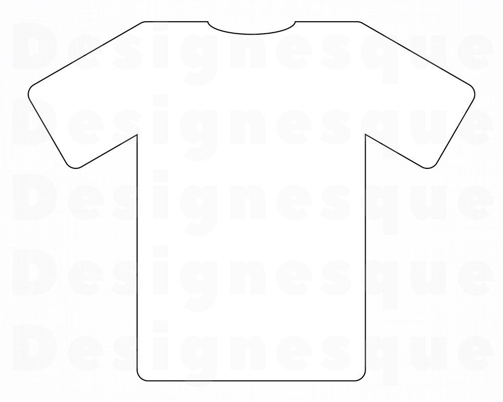 T Shirt Outline 2 Svg Shirt Svg T Shirt Clipart Shirt Etsy