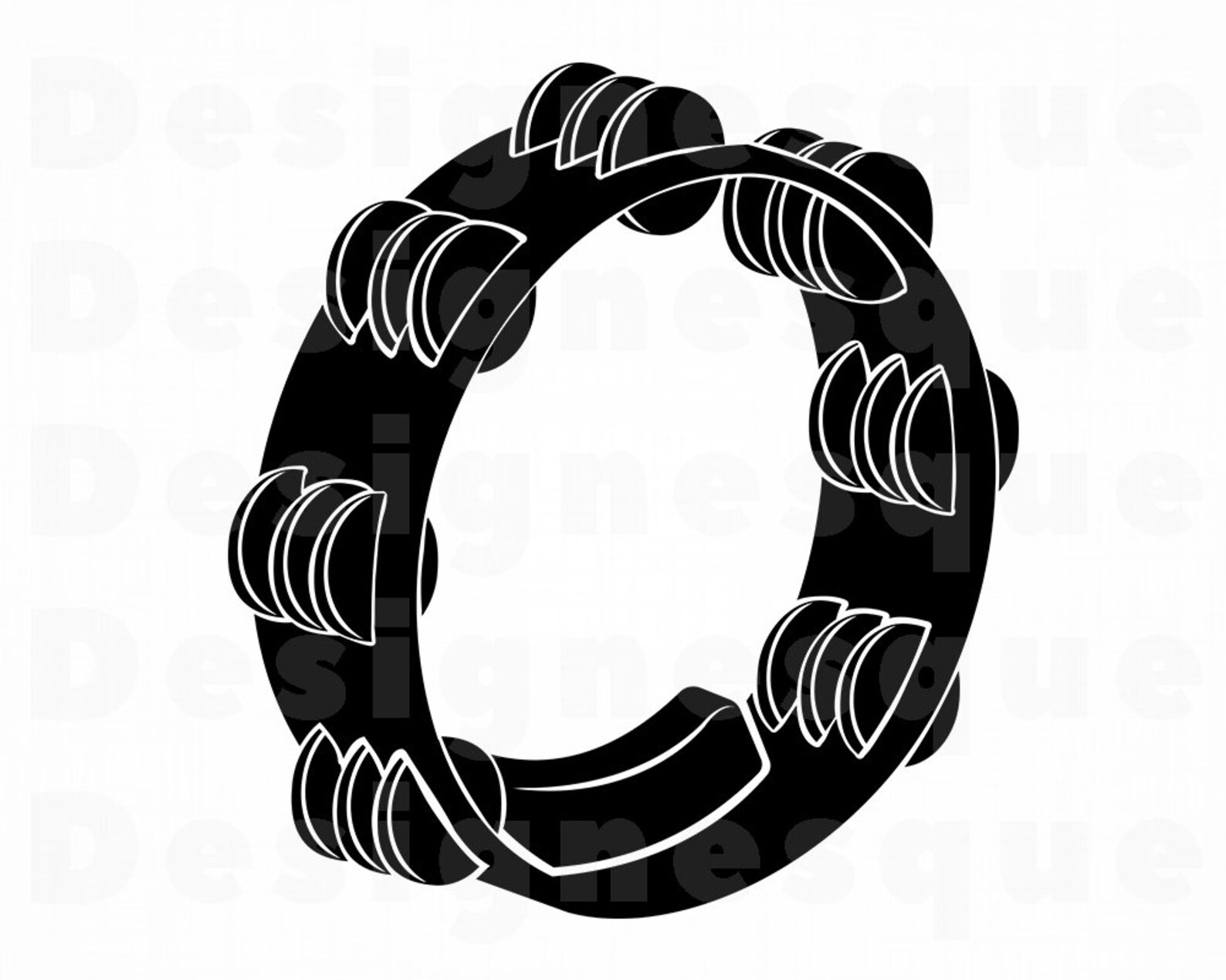 Tambourine SVG Tambourine Clipart Tambourine Files for Etsy