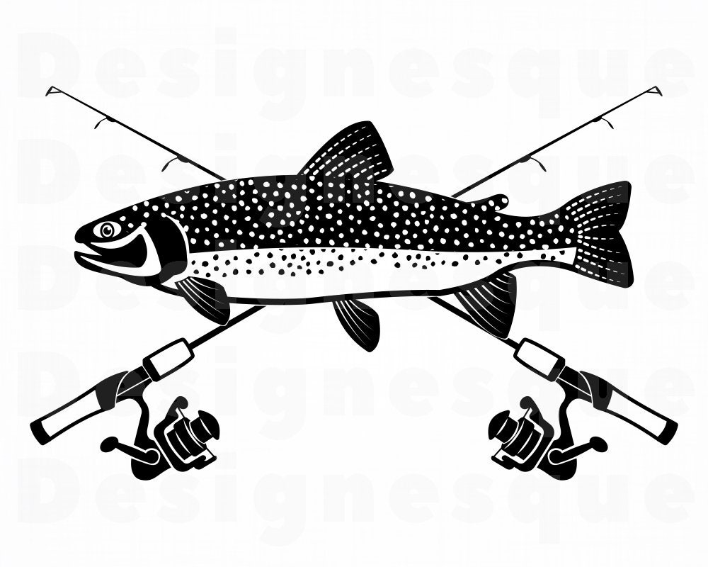 Rainbow Trout Fishing SVG Fishing Logo Svg Fish Svg Fishing | Etsy