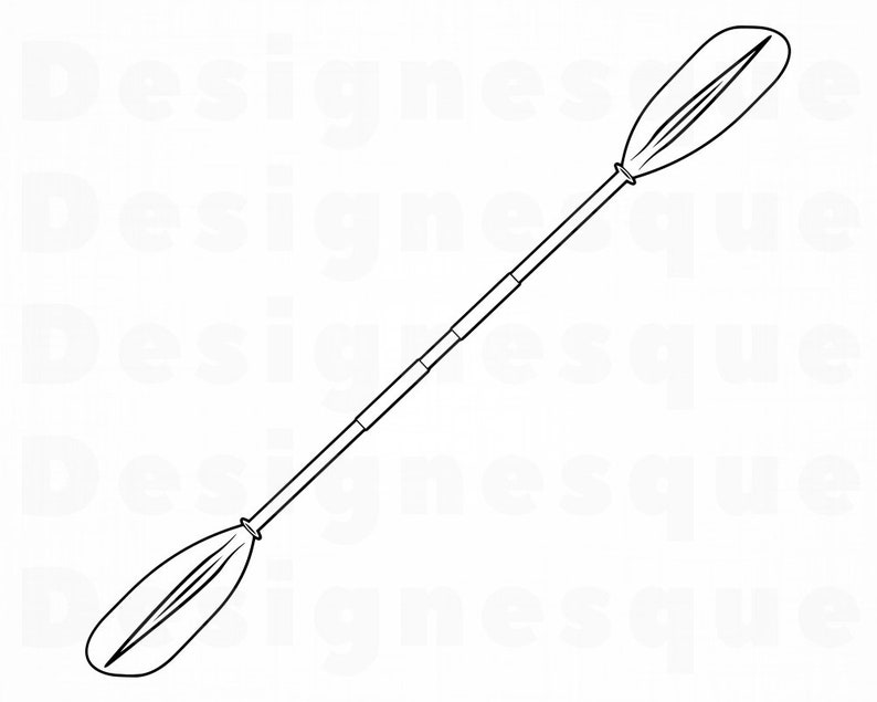 Kayak Paddle Outline 2 SVG Kayak Paddle SVG Kayaking Svg Etsy