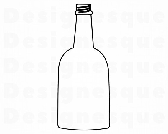 Download Bottle Outline Svg Bottle Clipart Bottle Files For Cricut Etsy