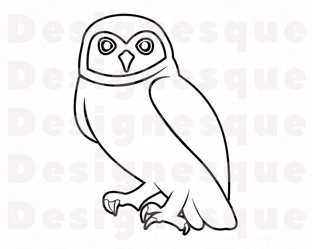 Eule Umriss 4 SVG Eule SVG Vogel Svg Eule Clipart Eule | Etsy