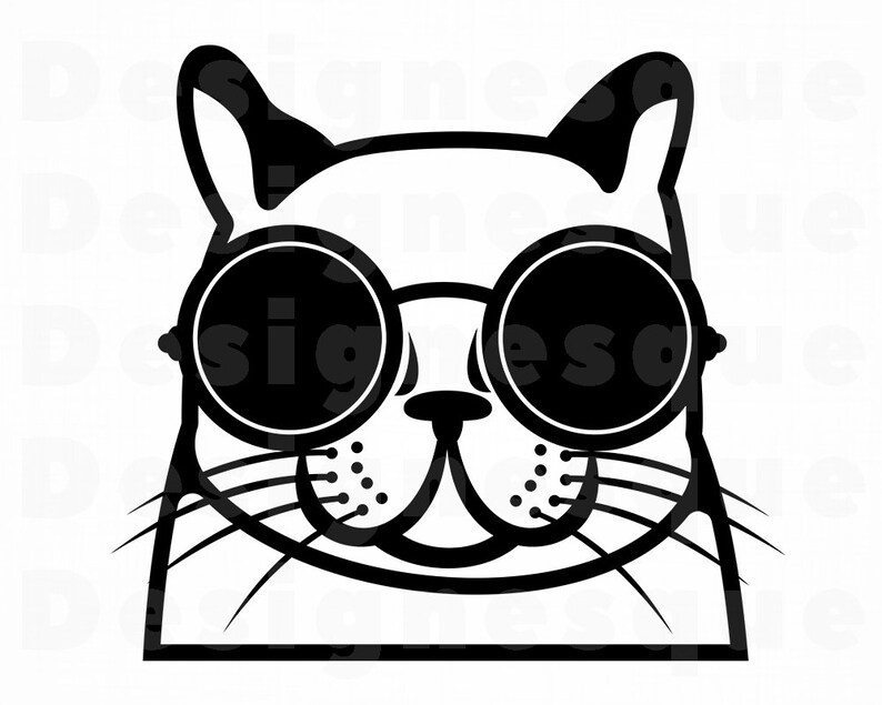 Cat In Sunglasses SVG Cool Cat Svg Cat Clipart Cat Files | Etsy
