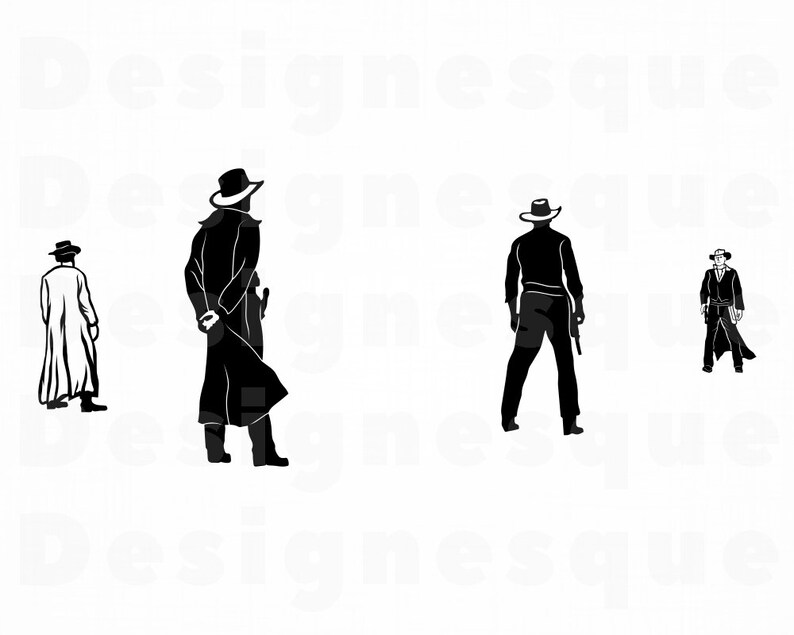 Cowboy Standoff 2 Svg Cowboy Svg Wild West Svg Cowboy Etsy