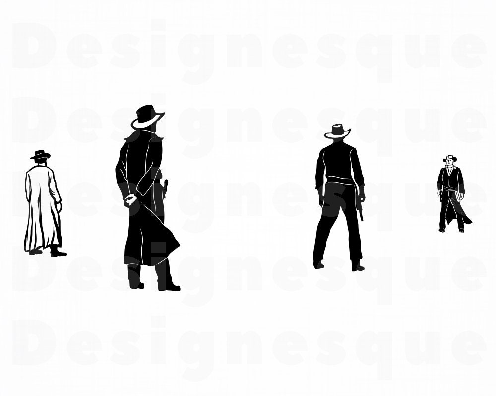 Cowboy Standoff 2 Svg Cowboy Svg Wild West Svg Cowboy Etsy