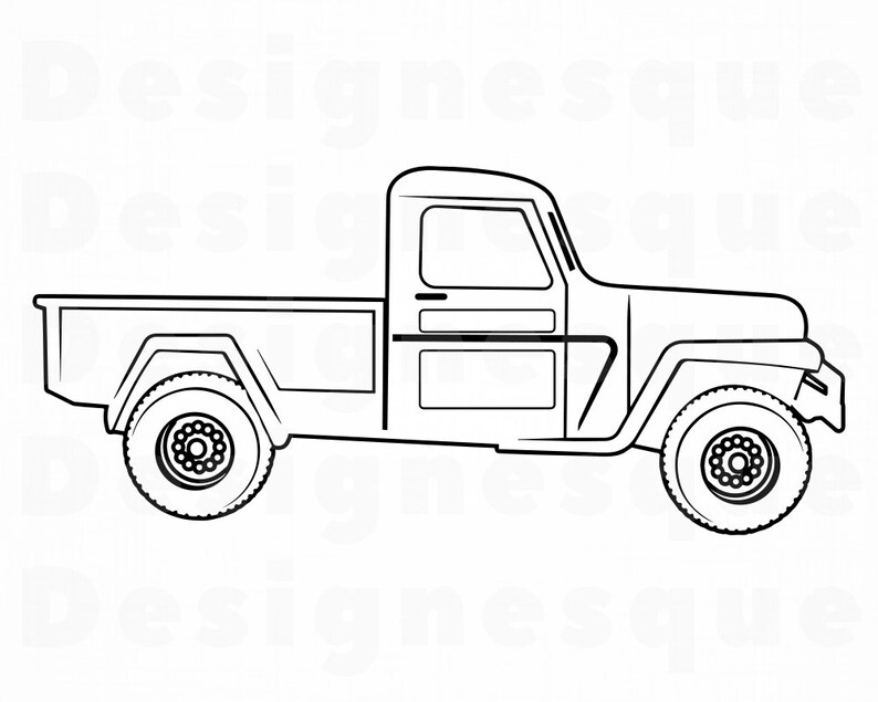 Free Free 233 Pickup Truck Outline Svg SVG PNG EPS DXF File
