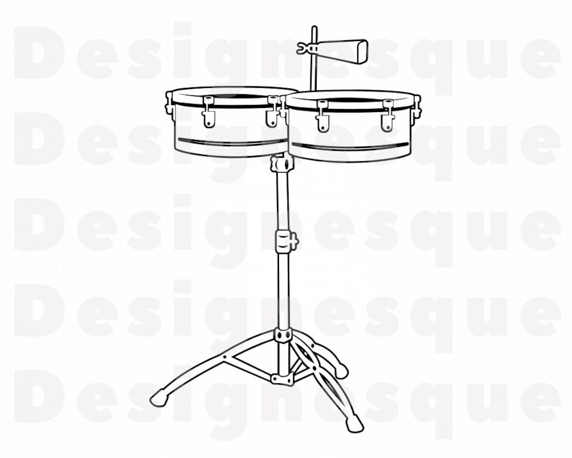 Timbales Outline SVG Timbales Svg Timbales Clipart Timbales Etsy