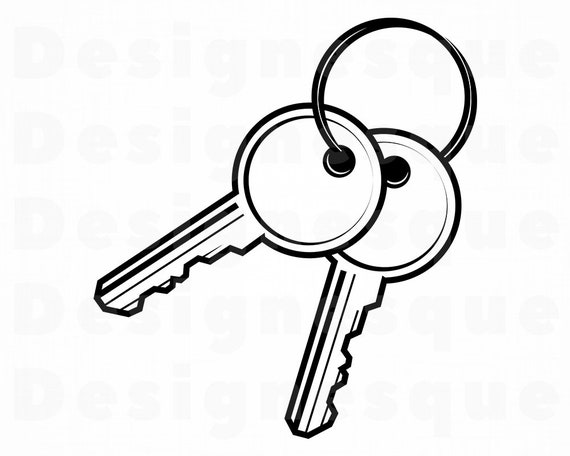 Keys SVG 2 Key SVG Key Ring Svg Keys Clipart Keys Files | Etsy