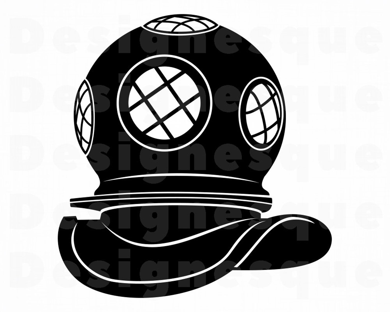 Diving Helmet SVG Divers Helmet SVG Diving Helmet Clipart Etsy