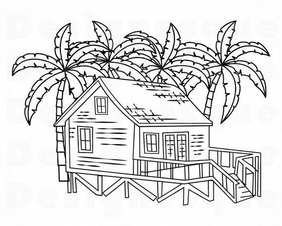 Download Beach House Svg Vacation Svg Tropical Svg Beach House Etsy