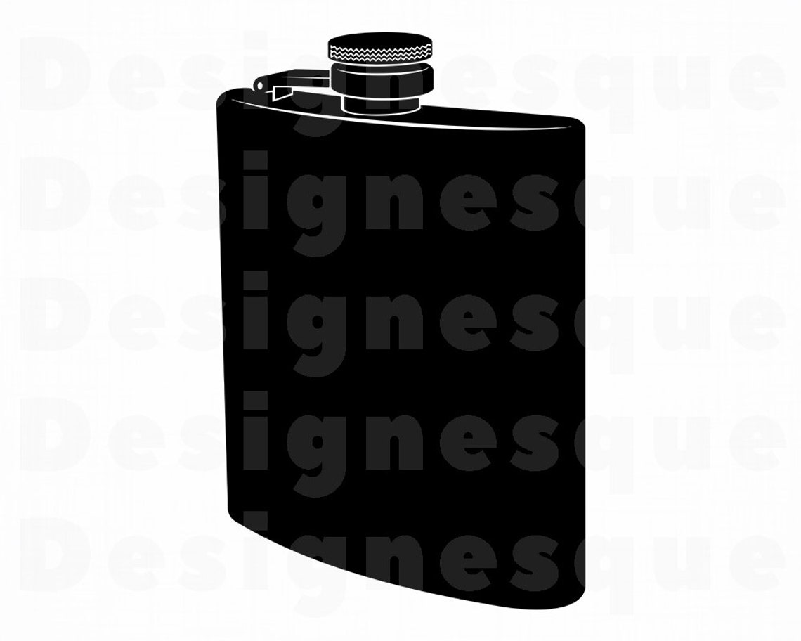 Liquor Flask SVG Alcohol Flask Svg Liquor Flask Clipart Etsy