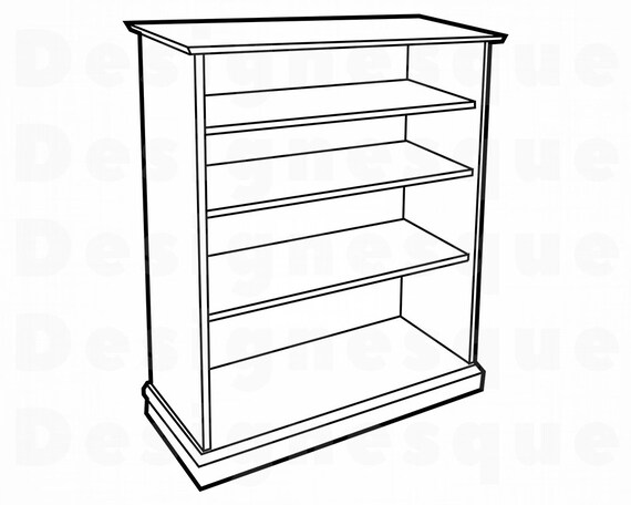 Bookshelf Outline Svg Furniture Svg Bookshelf Clipart Etsy Bookshelf Outline Svg Furniture Svg Bookshelf Clipart Etsy