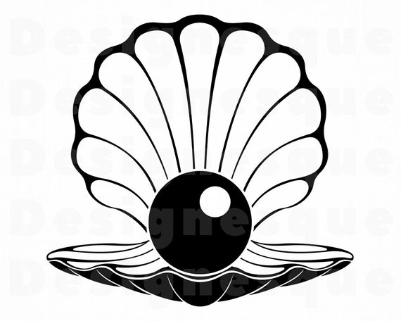 Download Sea Shell Pearl 2 Svg Clam With Pearl Svg Pearl Svg Clam Etsy