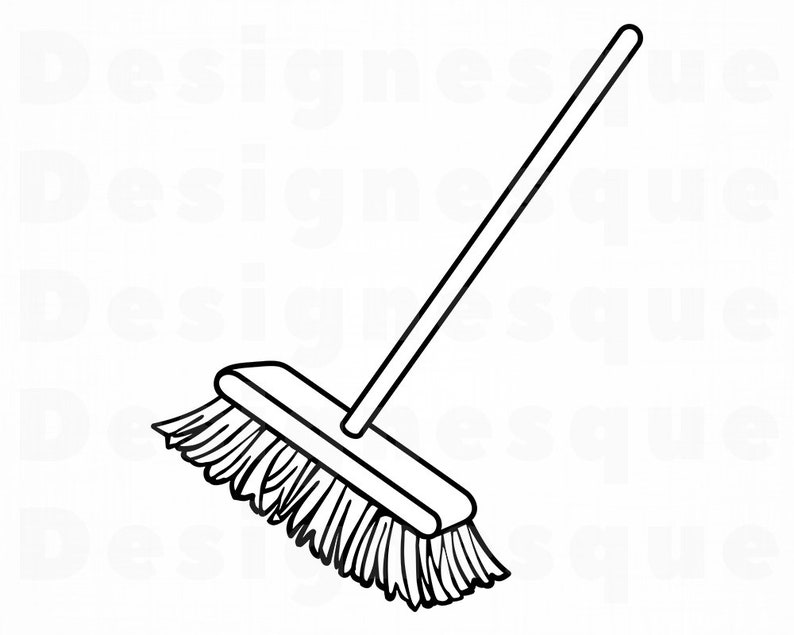 Broom SVG Broom Outline Cleaning SVG Broom Clipart Broom Etsy
