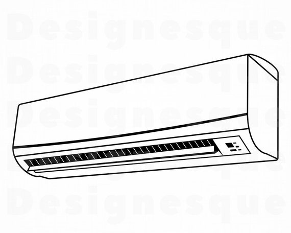 Download Air Conditioner Outline Svg Air Conditioner Clipart Air Etsy