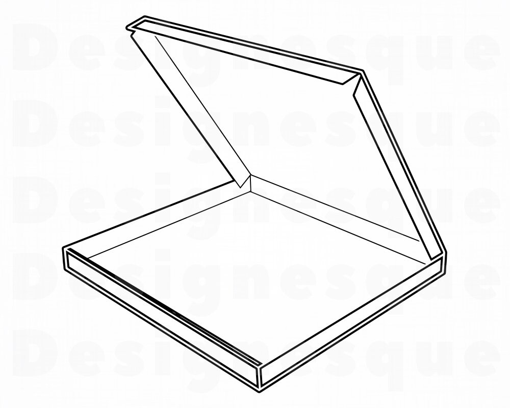 Pizza Box Outline SVG Pizza Svg Pizza Clipart Pizza Files Etsy
