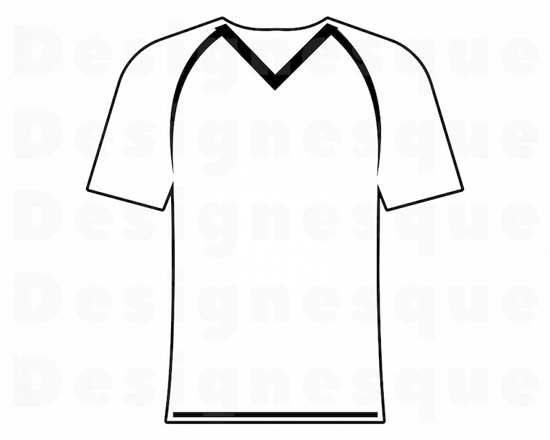 Sports Jersey Outline SVG Tshirt Svg Sports Jersey Clipart Etsy