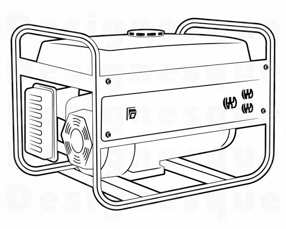 Download Portable Generator Outline Svg Generator Clipart Generator Etsy