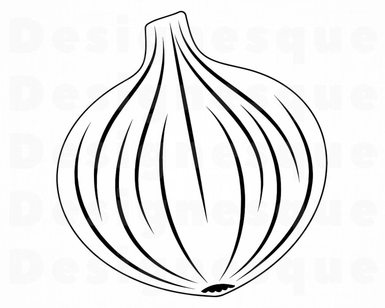 Onion Outline SVG Onion SVG Onion Clipart Onion Files for Etsy