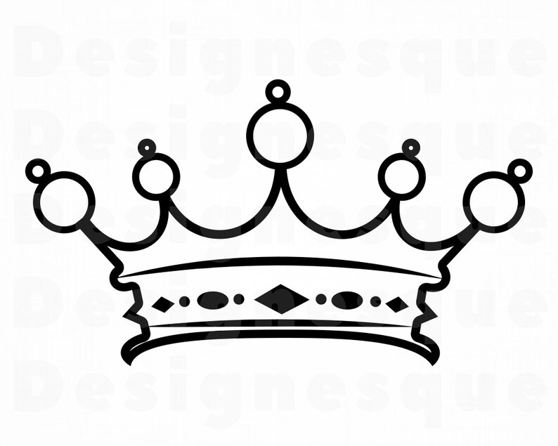 Download Crown Outline SVG Crown Svg King Svg Queen Svg Princess | Etsy