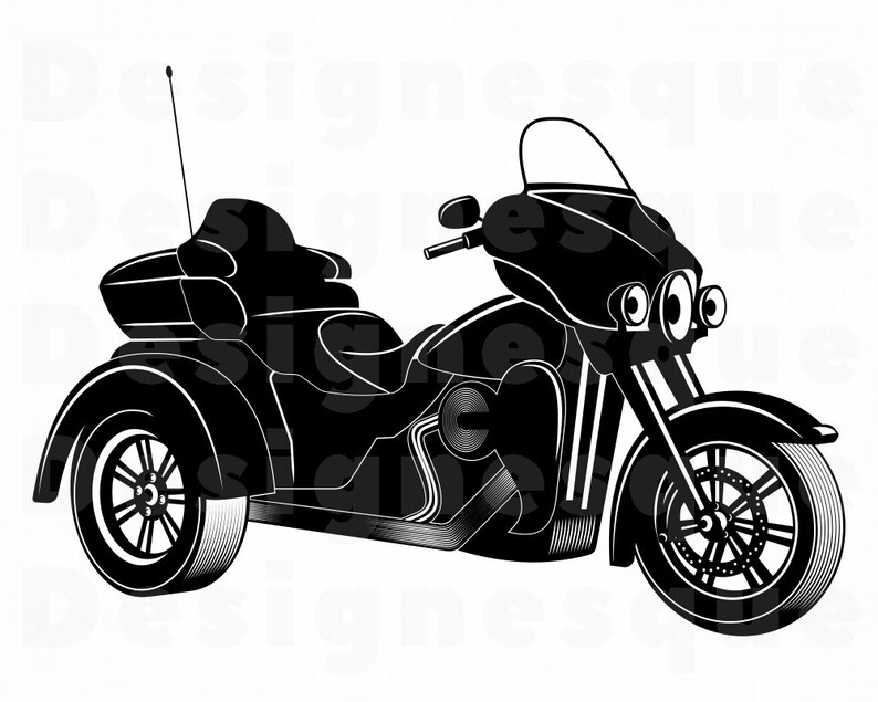 Trike Motorcycle 3 SVG Motorcycle Svg Trike Svg Trike Etsy
