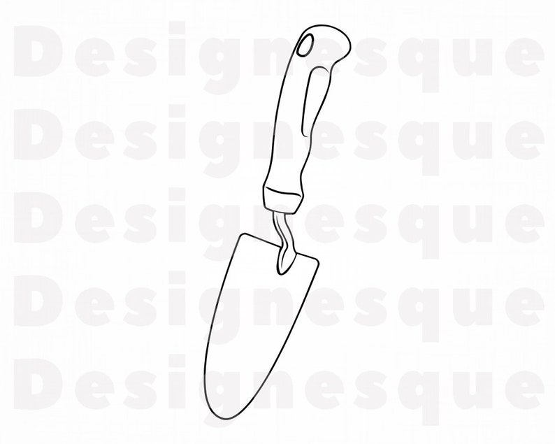Garden Trowel Outline Svg Gardening Svg Landscaping Svg Etsy India