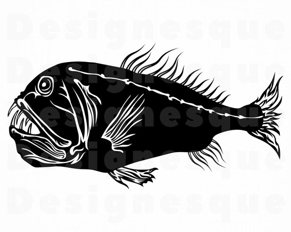 Download Fangtooth Fish Svg Ocean Creatures Svg Fangtooth Clipart Etsy