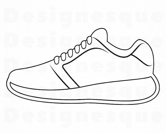 photo Running Shoe Silhouette Png sneaker outline svg sneaker svg running shoes svg sneaker etsy
