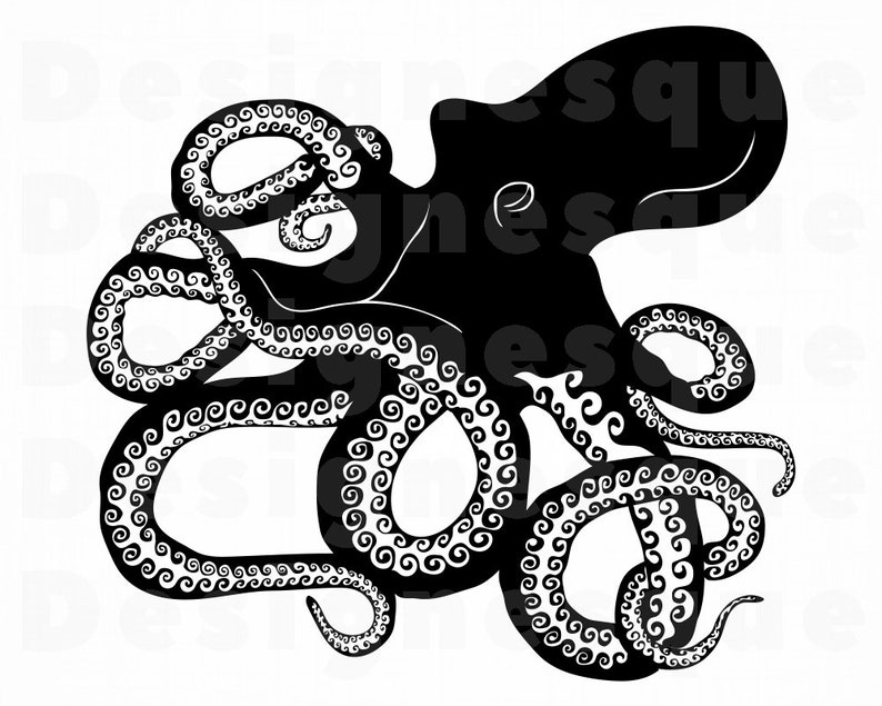 Download Octopus SVG Squid Svg Kraken Svg Octopus Clipart Octopus ...