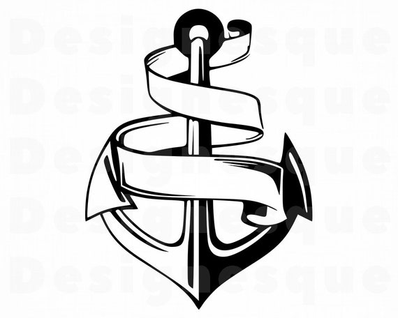 Download Anchor Banner Svg Anchor Svg Nautical Svg Anchor Clipart Etsy
