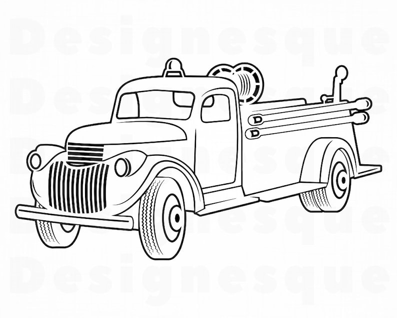Free Free 203 Vintage Fire Truck Svg SVG PNG EPS DXF File