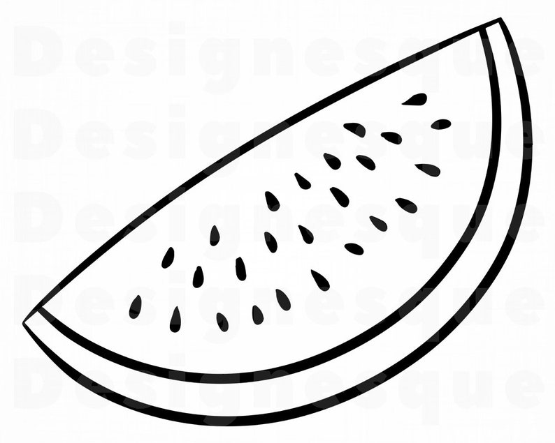 Watermelon Outline SVG Watermelon Svg Watermelon Outline Etsy
