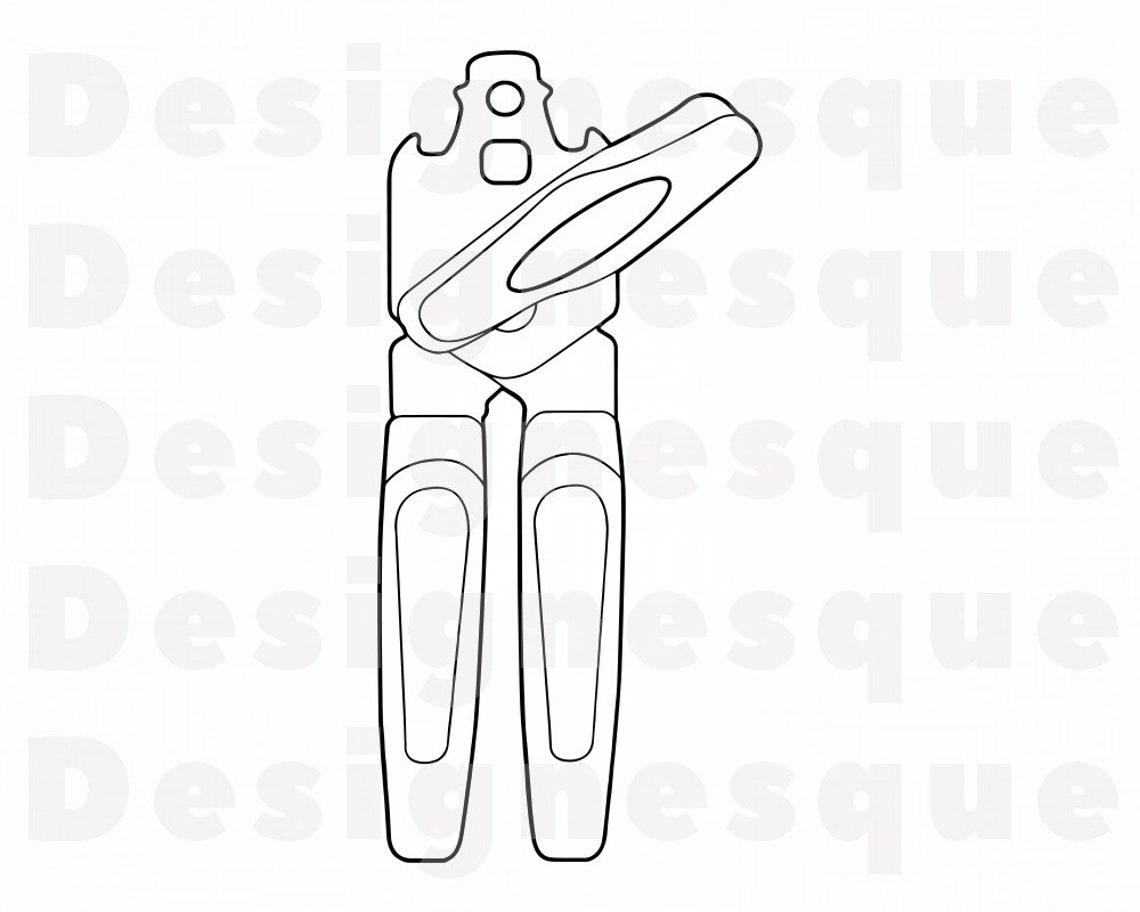 Can Opener Outline SVG Can Opener Clipart Can Opener Files Etsy