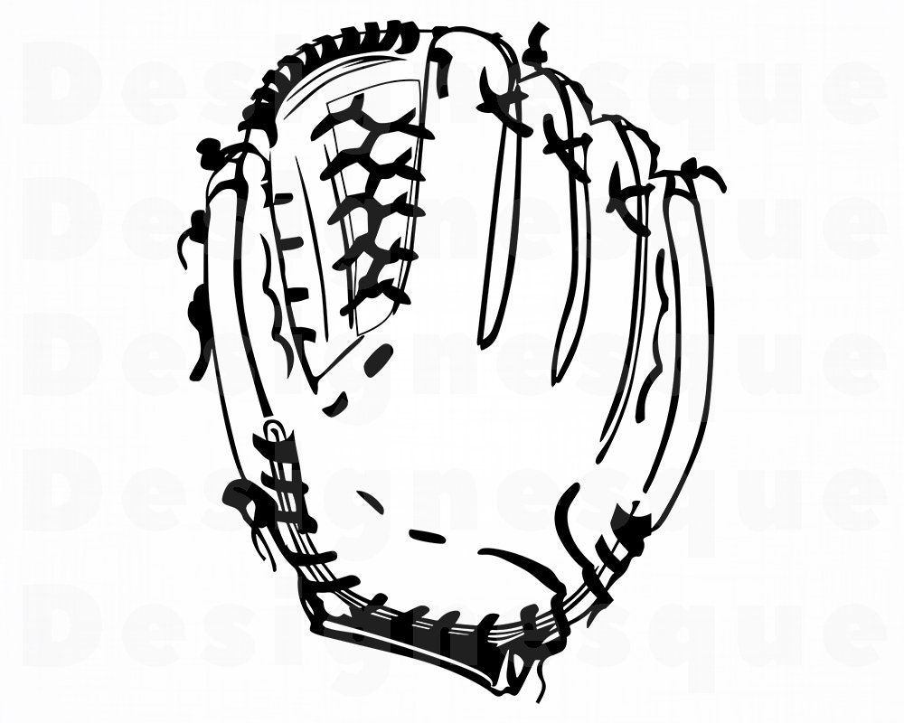 Download Baseball Glove 2 Svg Mitt Svg Baseball Glove Clipart Etsy