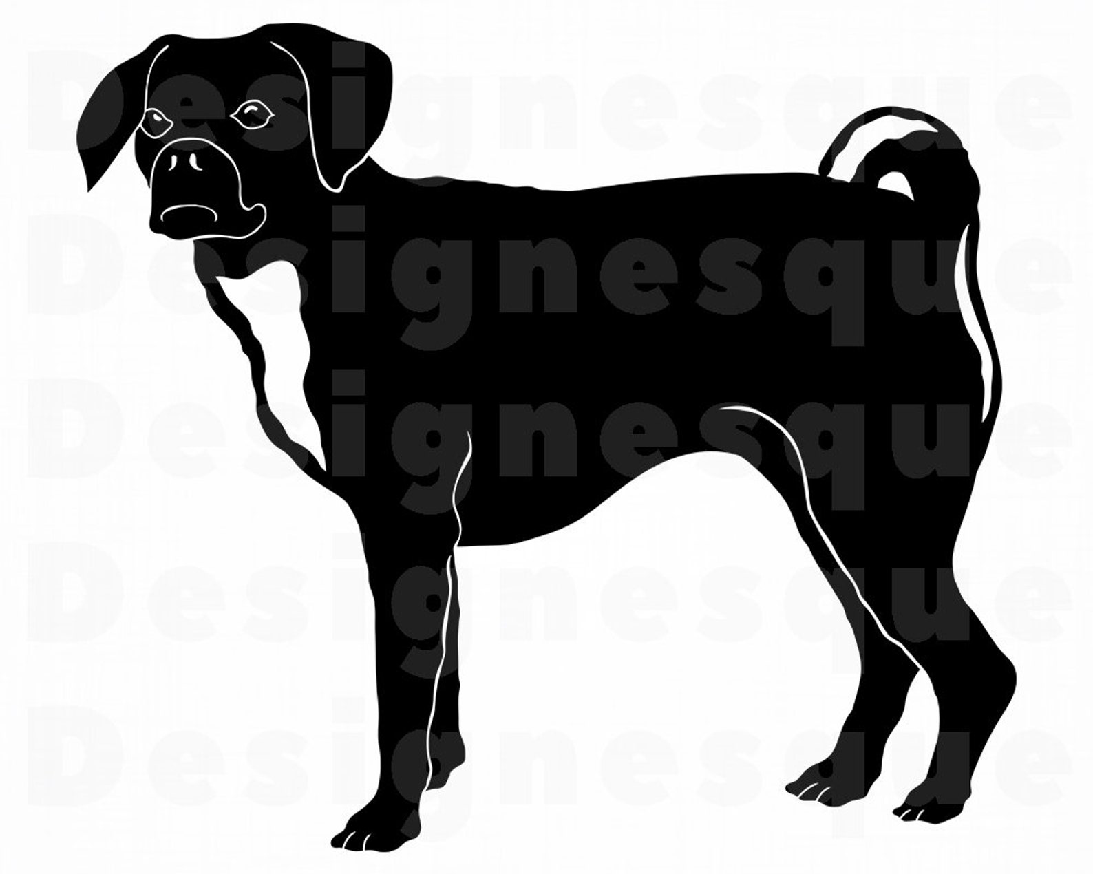 Puggle SVG Dog Svg Puggle Clipart Puggle Files for Cricut | Etsy