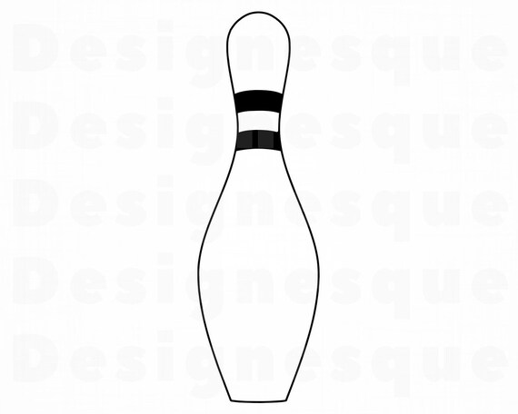 Bowling-Kegel Umriss SVG Bowling Kegel Clipart Bowling Kegel | Etsy
