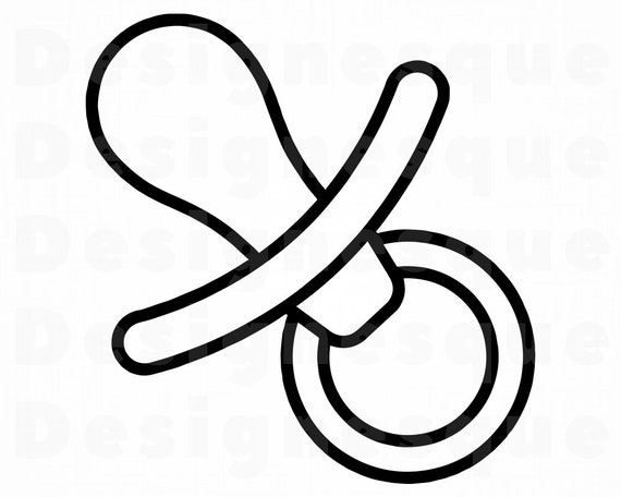 Download Pacifier Outline Svg Baby Svg Baby Shower Svg Pacifier Etsy
